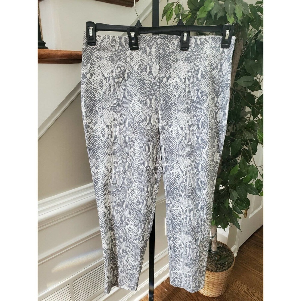 Time and True Women's Gray & White Rayon Mid Rise Casual Jeggings Pants Size 20‎